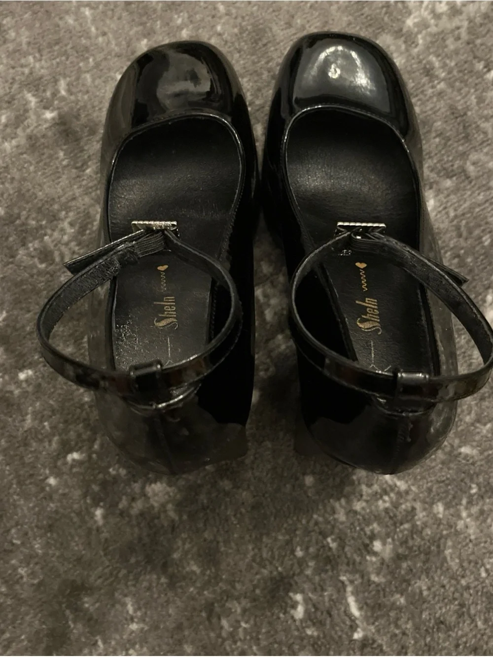 Platform Mary Jane Heels in Black